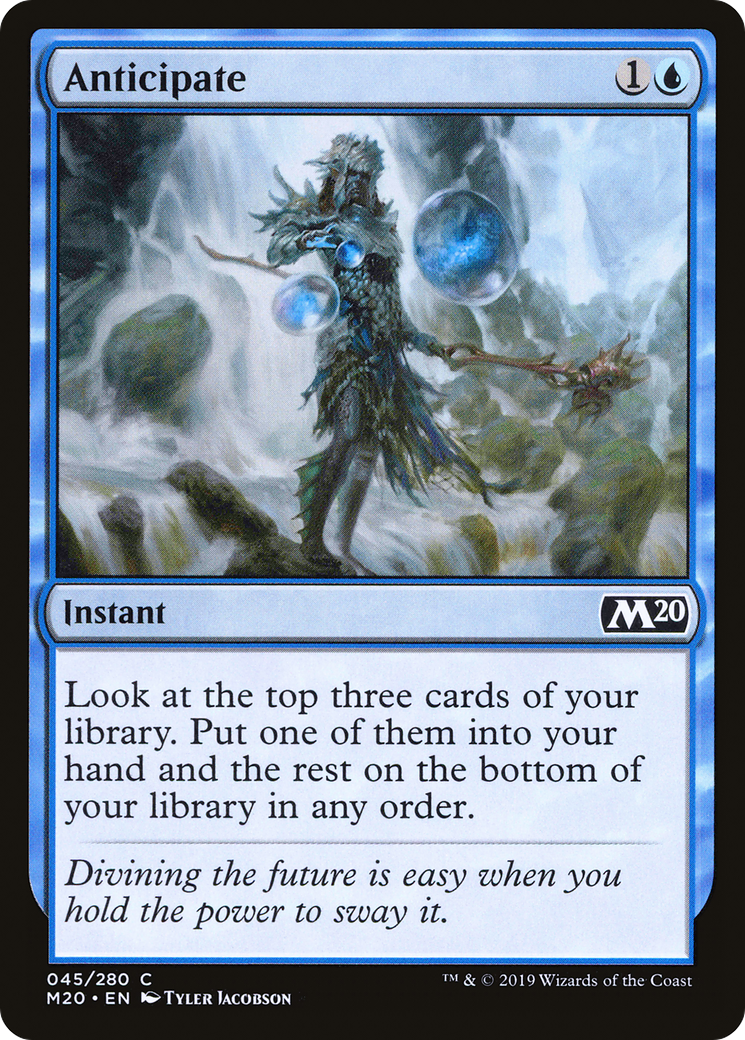 Anticipate (M20-045) - Core Set 2020 Foil - Premium MTG Single from Wizards of the Coast - Just $0.08! Shop now at Game Crave Tournament Store