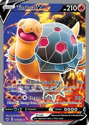 Torkoal V 188/202 - Sword & Shield Holofoil - Premium Pokemon Single from Nintendo - Just $1.90! Shop now at Game Crave Tournament Store