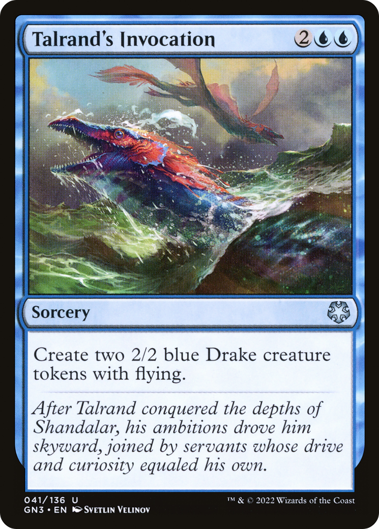 Talrand's Invocation (GN3-041) - Game Night: Free-for-All - Premium MTG Single from Wizards of the Coast - Just $0.25! Shop now at Game Crave Tournament Store