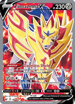 Zamazenta V 196/202 - Sword & Shield Holofoil - Premium Pokemon Single from Nintendo - Just $2.14! Shop now at Game Crave Tournament Store