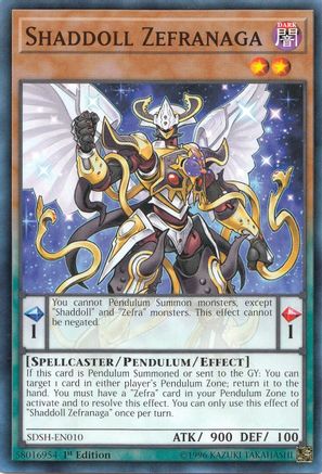 Shaddoll Zefranaga (SDSH-EN010) - Structure Deck: Shaddoll Showdown 1st Edition - Premium Yugioh Single from Konami - Just $0.25! Shop now at Game Crave Tournament Store