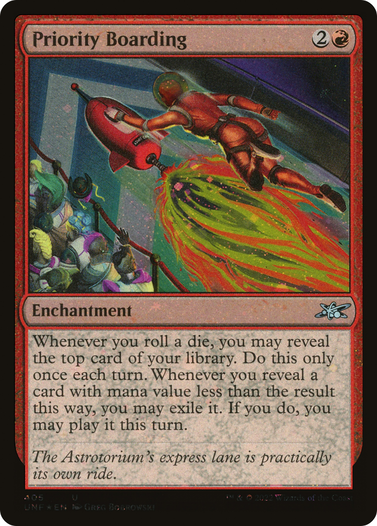 Priority Boarding (UNF-405) - Unfinity Foil - Premium MTG Single from Wizards of the Coast - Just $4.54! Shop now at Game Crave Tournament Store