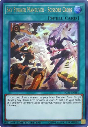 Sky Striker Maneuver - Scissors Cross (IGAS-ENSP1) (IGAS-ENSP1) - Ignition Assault Limited - Premium Yugioh Single from Konami - Just $0.23! Shop now at Game Crave Tournament Store