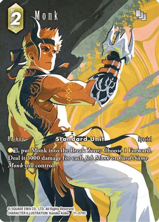 Monk - 11-079C (Full Art) (OPUS XI) Foil - Premium Final Fantasy Single from Opus XI - Just $12.31! Shop now at Game Crave Tournament Store
