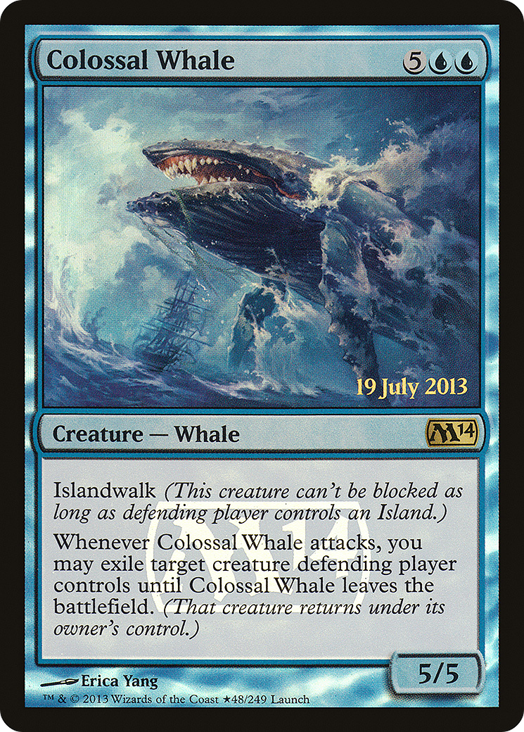 Colossal Whale (PM14-48★) - Magic 2014 Promos Foil - Premium MTG Single from Wizards of the Coast - Just $0.27! Shop now at Game Crave Tournament Store
