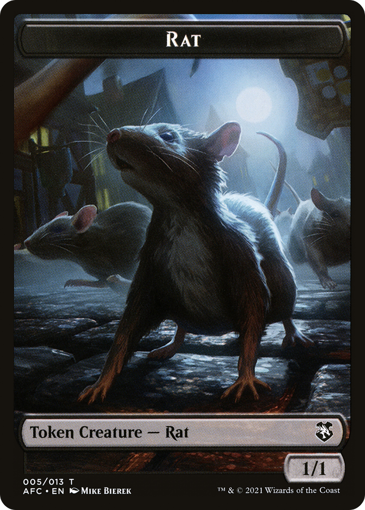 Rat (TAFC-005) - Forgotten Realms Commander Tokens - Premium MTG Single from Wizards of the Coast - Just $0! Shop now at Game Crave Tournament Store