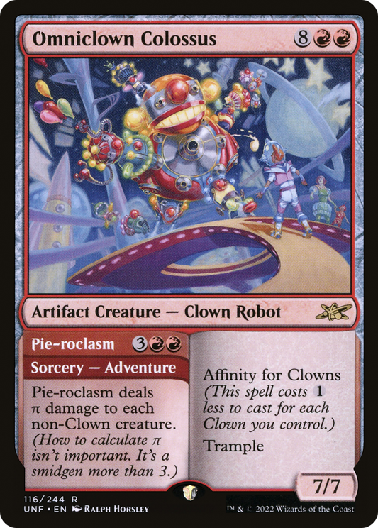 Omniclown Colossus // Pie-roclasm (UNF-116) - Unfinity - Premium MTG Single from Wizards of the Coast - Just $0.25! Shop now at Game Crave Tournament Store
