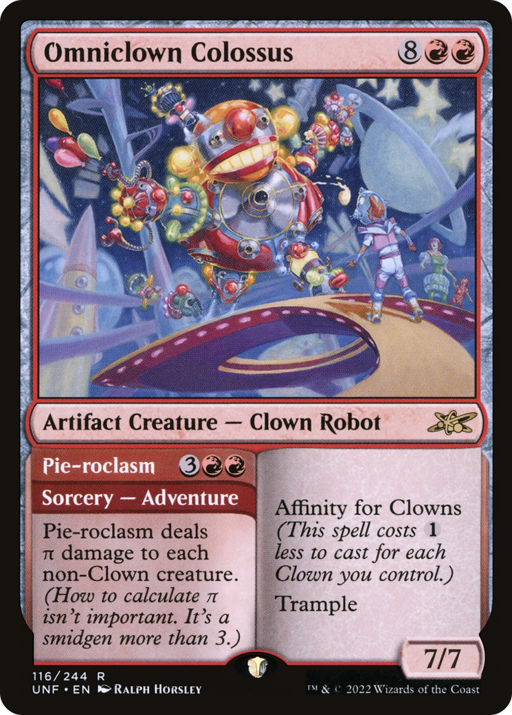 Omniclown Colossus // Pie-roclasm (UNF-116) - Unfinity Foil - Premium MTG Single from Wizards of the Coast - Just $0.25! Shop now at Game Crave Tournament Store