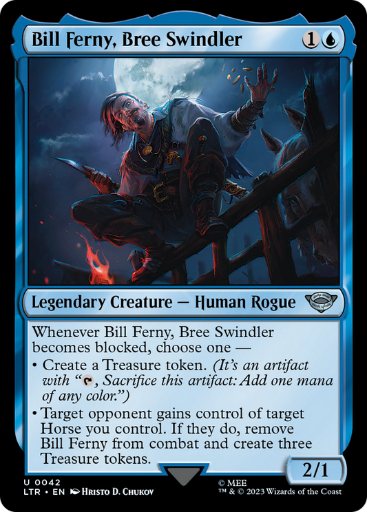 Bill Ferny, Bree Swindler (LTR-042) - The Lord of the Rings: Tales of Middle-earth Foil - Premium MTG Single from Wizards of the Coast - Just $0.08! Shop now at Game Crave Tournament Store
