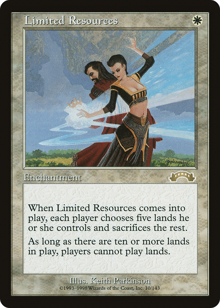 Limited Resources (EXO-010) - Exodus - Premium MTG Single from Wizards of the Coast - Just $0.50! Shop now at Game Crave Tournament Store
