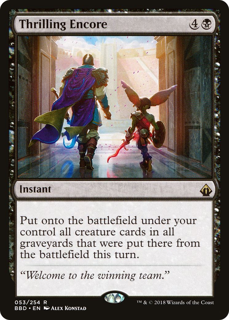 Thrilling Encore (BBD-053) - Battlebond Foil - Premium MTG Single from Wizards of the Coast - Just $1.13! Shop now at Game Crave Tournament Store