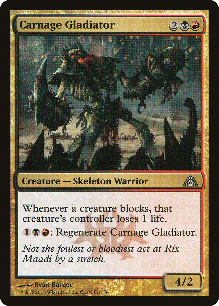 Carnage Gladiator (DGM-061) - Dragon's Maze Foil - Premium MTG Single from Wizards of the Coast - Just $0.08! Shop now at Game Crave Tournament Store