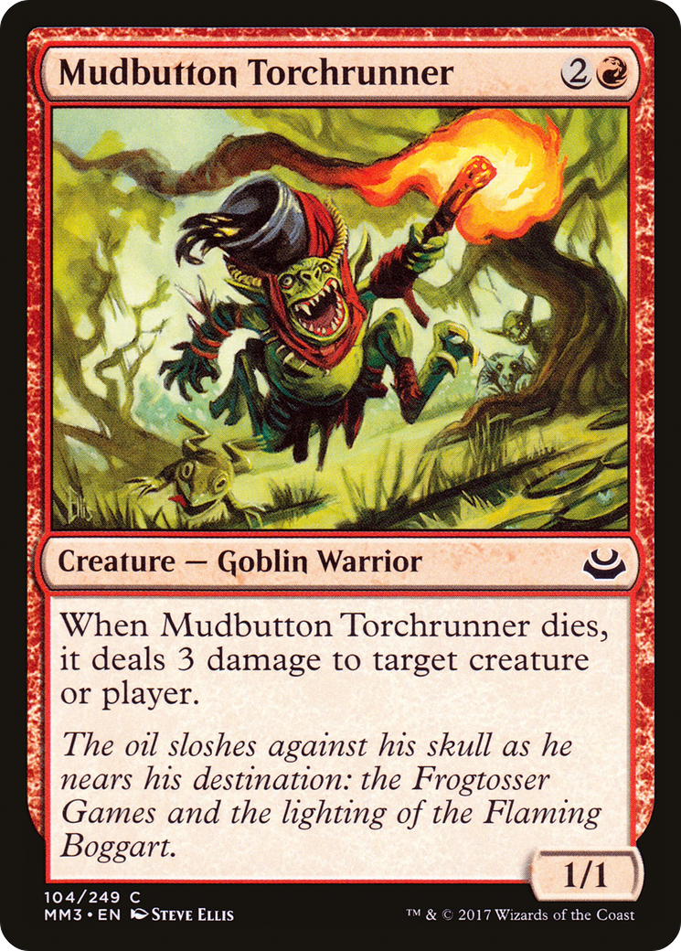 Mudbutton Torchrunner (MM3-104) - Modern Masters 2017 - Premium MTG Single from Wizards of the Coast - Just $0.25! Shop now at Game Crave Tournament Store