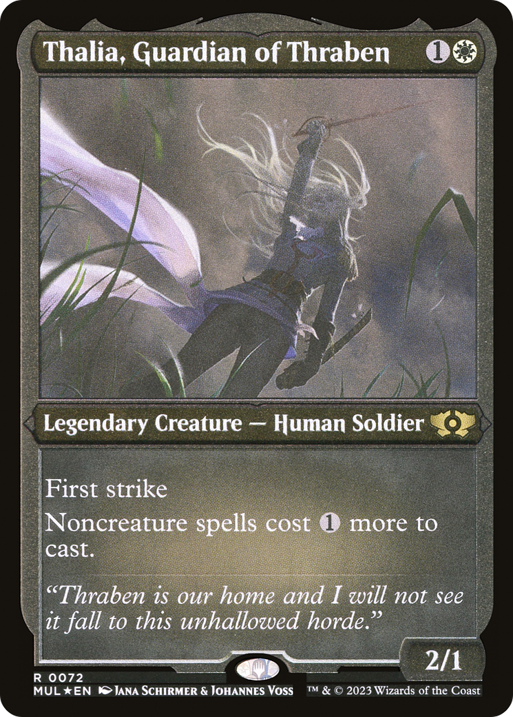 Thalia, Guardian of Thraben (MUL-072) - Multiverse Legends Etched Foil - Premium MTG Single from Wizards of the Coast - Just $0.48! Shop now at Game Crave Tournament Store