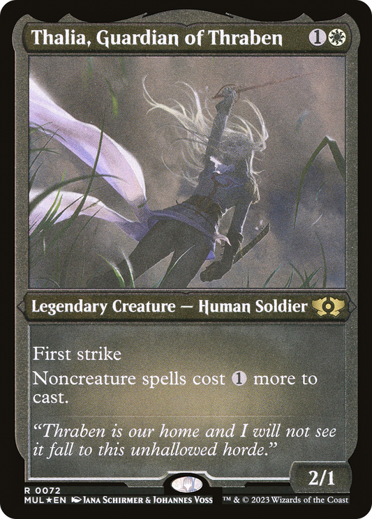 Thalia, Guardian of Thraben (MUL-072) - Multiverse Legends Etched Foil - Premium MTG Single from Wizards of the Coast - Just $0.48! Shop now at Game Crave Tournament Store