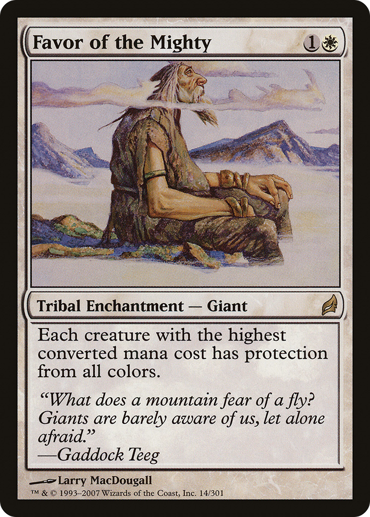 Favor of the Mighty (LRW-014) - Lorwyn - Premium MTG Single from Wizards of the Coast - Just $0.11! Shop now at Game Crave Tournament Store