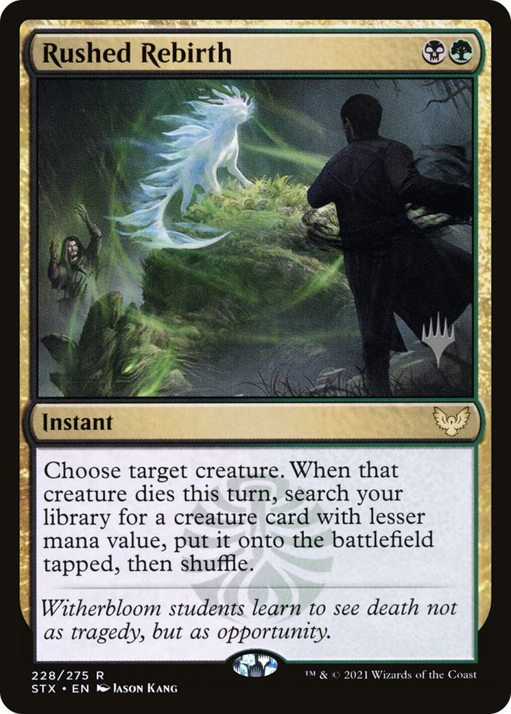 Rushed Rebirth (PSTX-228P) - Strixhaven: School of Mages Promos Foil - Premium MTG Single from Wizards of the Coast - Just $0.23! Shop now at Game Crave Tournament Store