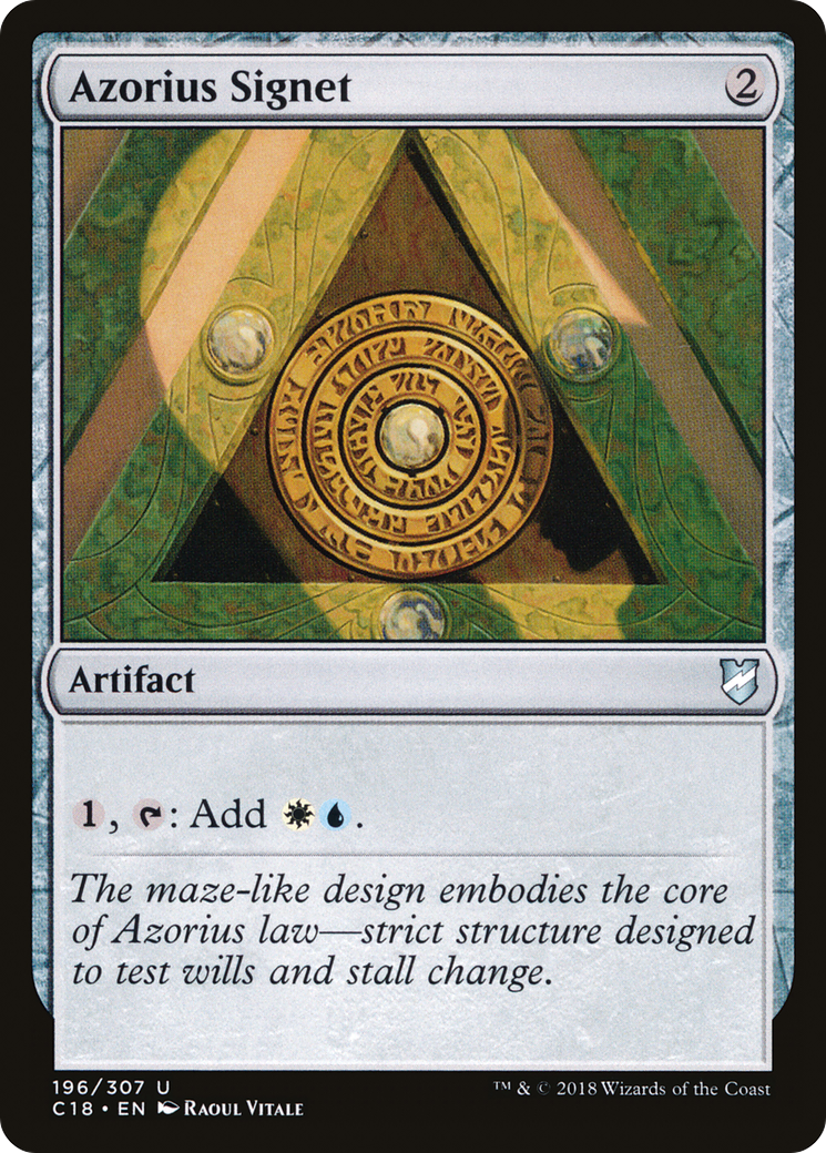 Azorius Signet (C18-196) - Commander 2018 - Premium MTG Single from Wizards of the Coast - Just $0.09! Shop now at Game Crave Tournament Store