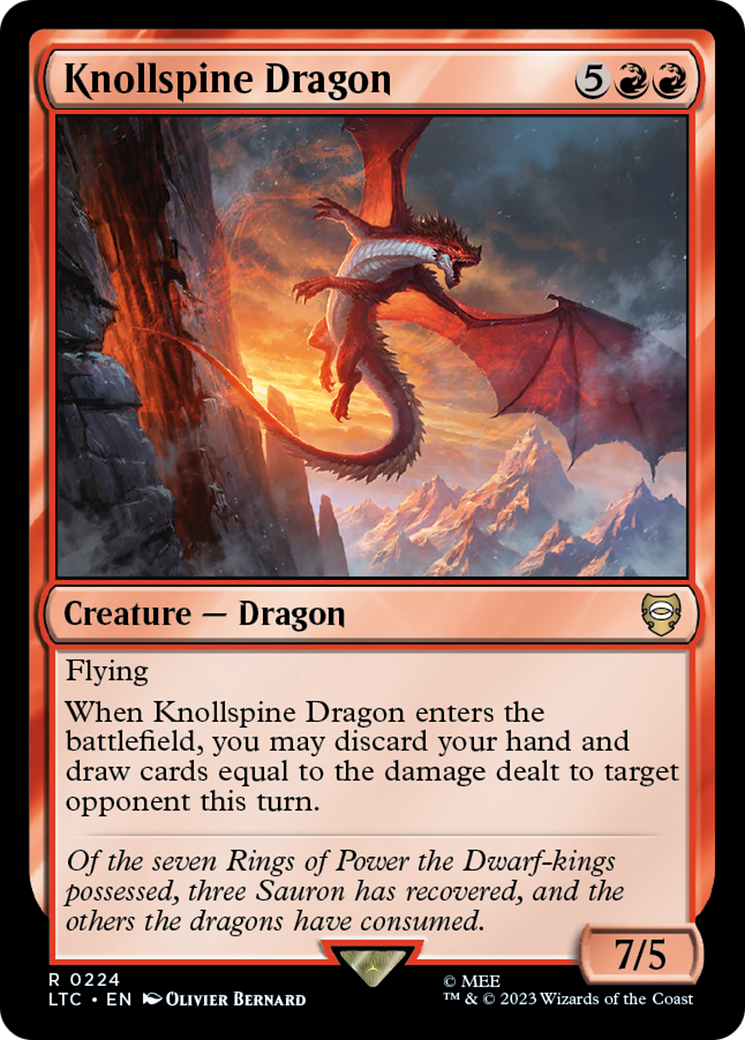 Knollspine Dragon (LTC-224) - Tales of Middle-earth Commander - Premium MTG Single from Wizards of the Coast - Just $0.26! Shop now at Game Crave Tournament Store