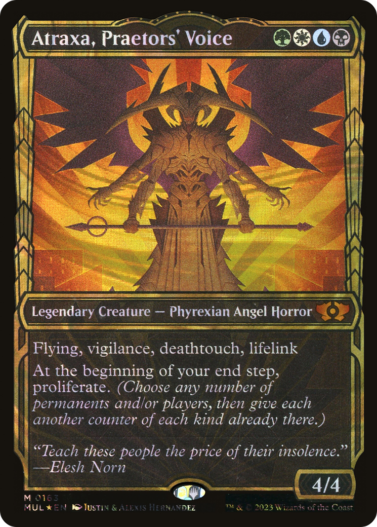 Atraxa, Praetors' Voice (MUL-163) - Multiverse Legends: (Showcase) Foil - Premium MTG Single from Wizards of the Coast - Just $11.37! Shop now at Game Crave Tournament Store