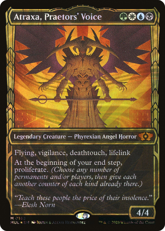 Atraxa, Praetors' Voice (MUL-163) - Multiverse Legends: (Showcase) Foil - Premium MTG Single from Wizards of the Coast - Just $11.37! Shop now at Game Crave Tournament Store
