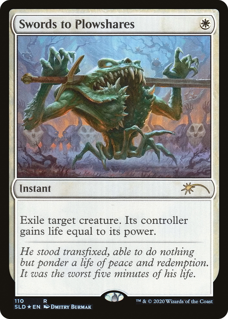 Swords to Plowshares (SLD-110) - Secret Lair Drop Foil - Premium MTG Single from Wizards of the Coast - Just $2.78! Shop now at Game Crave Tournament Store