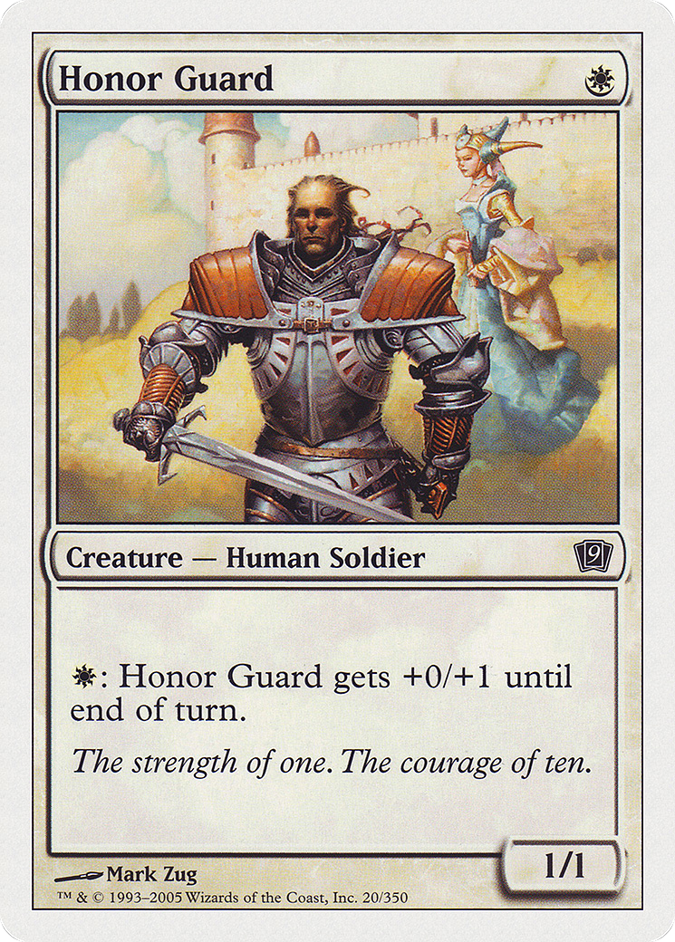 Honor Guard (9ED-020) - Ninth Edition - Premium MTG Single from Wizards of the Coast - Just $0.08! Shop now at Game Crave Tournament Store