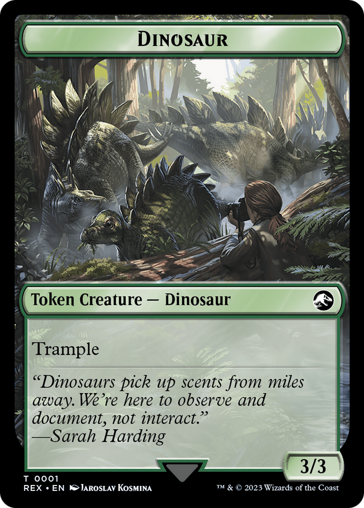 Dinosaur (TREX-001) - Jurassic World Collection Tokens Foil - Premium MTG Single from Wizards of the Coast - Just $0! Shop now at Game Crave Tournament Store