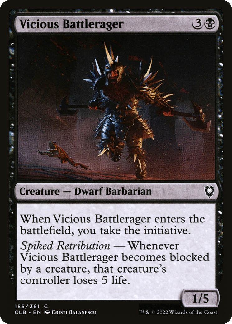 Vicious Battlerager (CLB-155) - Commander Legends: Battle for Baldur's Gate Foil - Premium MTG Single from Wizards of the Coast - Just $0.08! Shop now at Game Crave Tournament Store