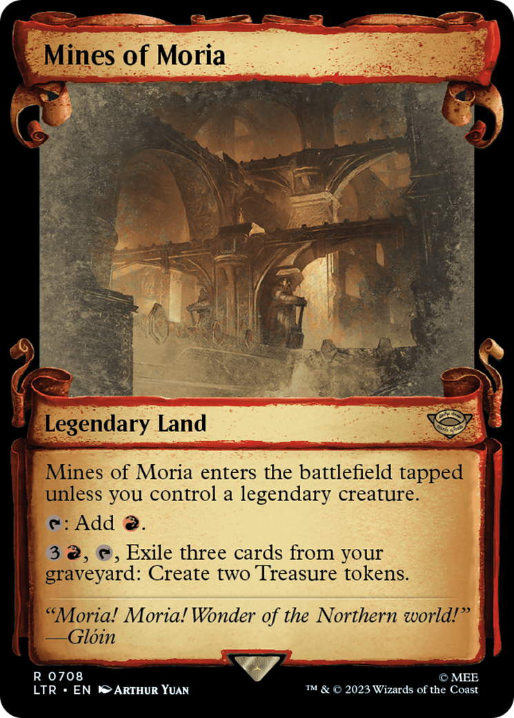 Mines of Moria (LTR-708) - The Lord of the Rings: Tales of Middle-earth: (Showcase) Foil - Premium MTG Single from Wizards of the Coast - Just $7.59! Shop now at Game Crave Tournament Store