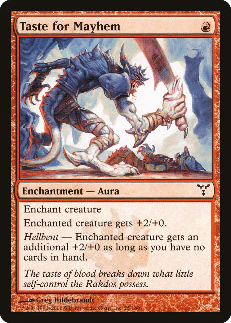 Taste for Mayhem (DIS-075) - Dissension - Premium MTG Single from Wizards of the Coast - Just $0.08! Shop now at Game Crave Tournament Store