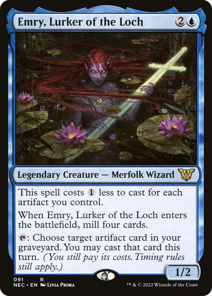 Emry, Lurker of the Loch (NEC-091) - Neon Dynasty Commander - Premium MTG Single from Wizards of the Coast - Just $1.66! Shop now at Game Crave Tournament Store