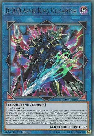 D/D/D Abyss King Gilgamesh (DUOV-EN004) - Duel Overload 1st Edition - Premium Yugioh Single from Konami - Just $2.08! Shop now at Game Crave Tournament Store