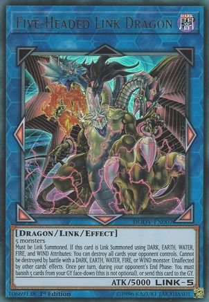 Five-Headed Link Dragon (DUOV-EN007) - Duel Overload 1st Edition - Premium Yugioh Single from Konami - Just $0.33! Shop now at Game Crave Tournament Store