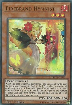 Firebrand Hymnist (DUOV-EN028) - Duel Overload 1st Edition - Premium Yugioh Single from Konami - Just $0.25! Shop now at Game Crave Tournament Store