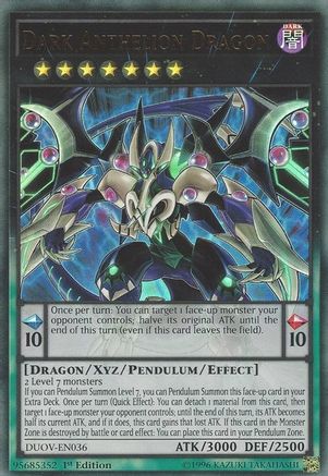 Dark Anthelion Dragon (DUOV-EN036) - Duel Overload 1st Edition - Premium Yugioh Single from Konami - Just $0.26! Shop now at Game Crave Tournament Store