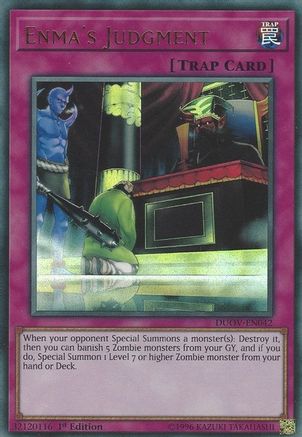 Enma's Judgment (DUOV-EN042) - Duel Overload 1st Edition - Premium Yugioh Single from Konami - Just $0.08! Shop now at Game Crave Tournament Store