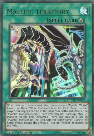 Malefic Territory (DUOV-EN049) - Duel Overload 1st Edition - Premium Yugioh Single from Konami - Just $0.25! Shop now at Game Crave Tournament Store