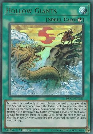 Hollow Giants (DUOV-EN055) - Duel Overload 1st Edition - Premium Yugioh Single from Konami - Just $0.25! Shop now at Game Crave Tournament Store
