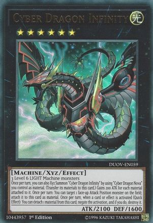 Cyber Dragon Infinity (DUOV-EN059) - Duel Overload 1st Edition - Premium Yugioh Single from Konami - Just $2! Shop now at Game Crave Tournament Store