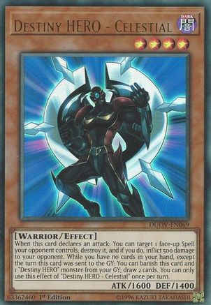 Destiny HERO - Celestial (DUOV-EN069) - Duel Overload 1st Edition - Premium Yugioh Single from Konami - Just $0.29! Shop now at Game Crave Tournament Store