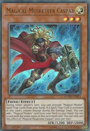 Magical Musketeer Caspar (DUOV-EN071) - Duel Overload 1st Edition - Premium Yugioh Single from Konami - Just $0.34! Shop now at Game Crave Tournament Store