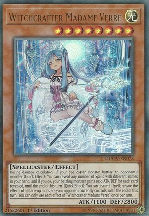 Witchcrafter Madame Verre (DUOV-EN073) - Duel Overload 1st Edition - Premium Yugioh Single from Konami - Just $0.30! Shop now at Game Crave Tournament Store