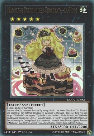 Madolche Puddingcess Chocolat-a-la-Mode (DUOV-EN082) - Duel Overload 1st Edition - Premium Yugioh Single from Konami - Just $3.12! Shop now at Game Crave Tournament Store