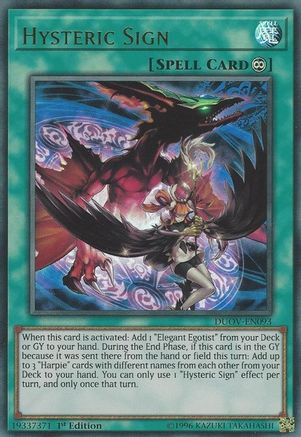 Hysteric Sign (DUOV-EN093) - Duel Overload 1st Edition - Premium Yugioh Single from Konami - Just $0.25! Shop now at Game Crave Tournament Store