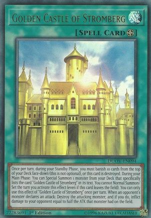 Golden Castle of Stromberg (DUOV-EN094) - Duel Overload 1st Edition - Premium Yugioh Single from Konami - Just $0.33! Shop now at Game Crave Tournament Store