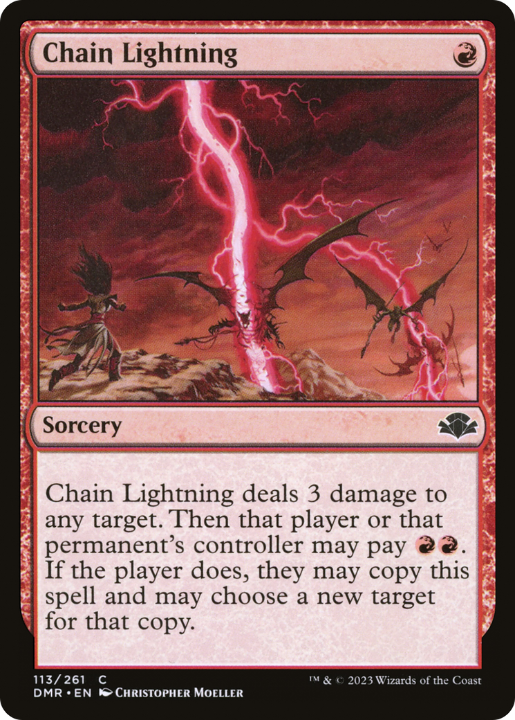 Chain Lightning (DMR-113) - Dominaria Remastered Foil - Premium MTG Single from Wizards of the Coast - Just $0.08! Shop now at Game Crave Tournament Store