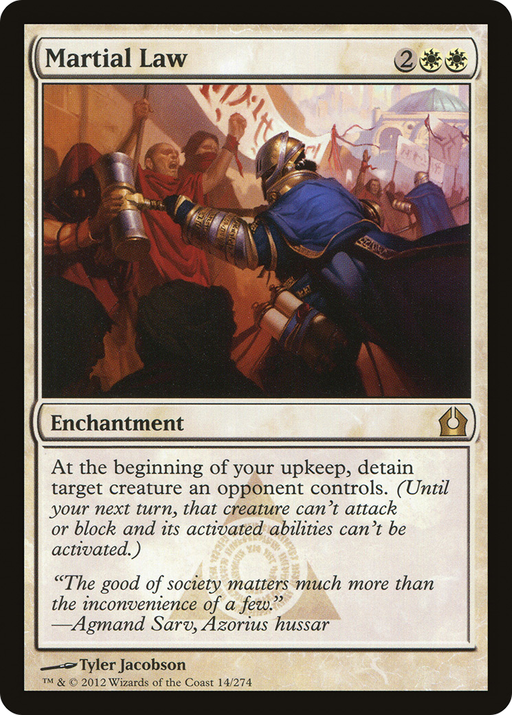 Martial Law (RTR-014) - Return to Ravnica Foil - Premium MTG Single from Wizards of the Coast - Just $0.09! Shop now at Game Crave Tournament Store