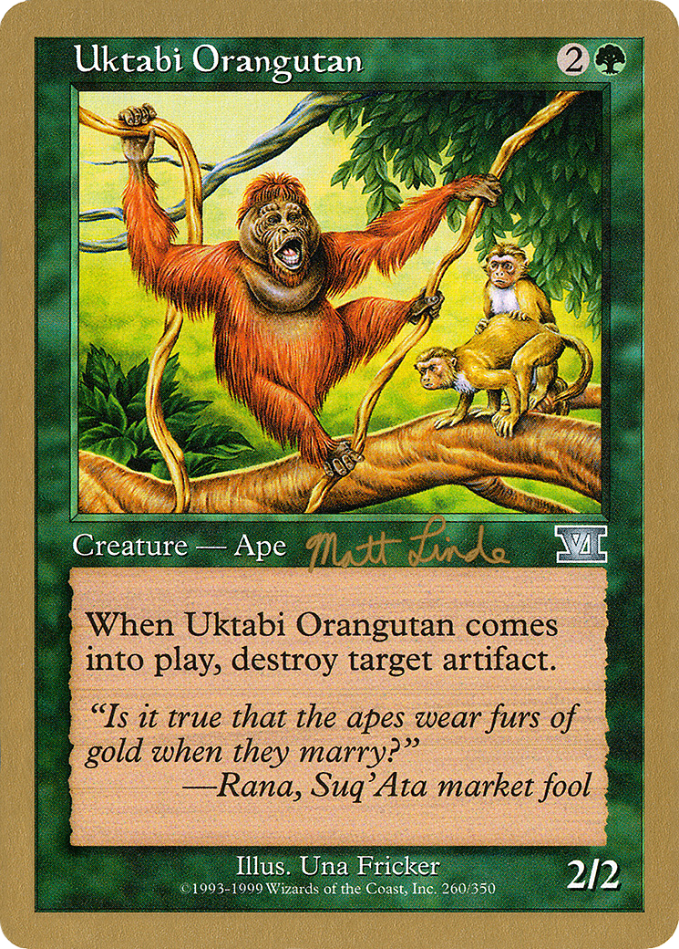 Uktabi Orangutan (WC99-ML260) - World Championship Decks 1999 - Premium MTG Single from Wizards of the Coast - Just $0.08! Shop now at Game Crave Tournament Store