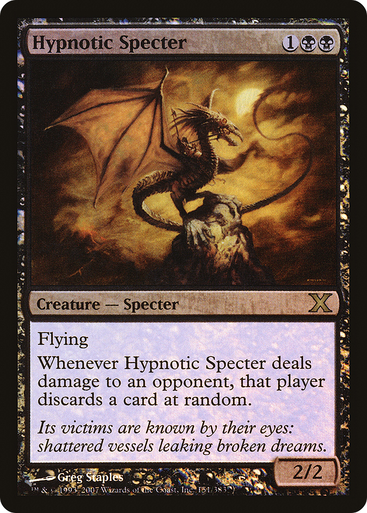 Hypnotic Specter (10E-151★) - Tenth Edition Foil - Premium MTG Single from Wizards of the Coast - Just $6! Shop now at Game Crave Tournament Store